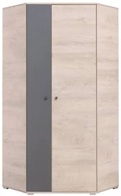 Rohová šatníková skriňa Delta 2