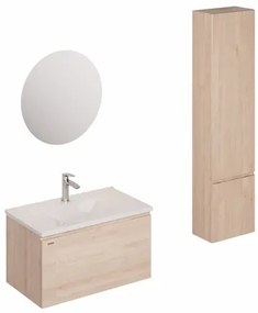 Kúpeľňová zostava s umývadlom vrátane umývadlovej batérie, vtoku a sifónu Naturel Ancona akácie KSETANCONA16, 1 ks