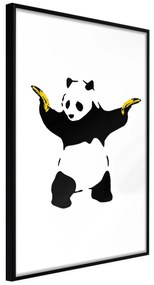 Artgeist Plagát - Panda with Guns [Poster] Veľkosť: 20x30, Verzia: Čierny rám