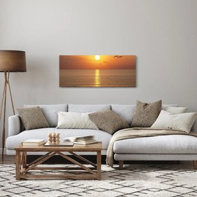 Obraz - Západ slnka nad oceánom (120x50 cm)