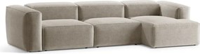 Béžová rohová pohovka (pravý roh/s leňoškou) Bergamo – Cosmopolitan Design