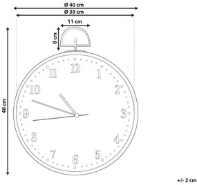 Nástenné hodiny ø 40 cm svetlé drevo OPFIKON Beliani