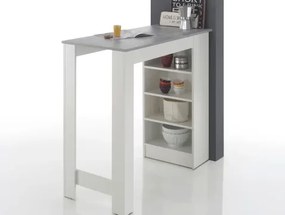 Barový stôl Mojito, biely/sivý betón%