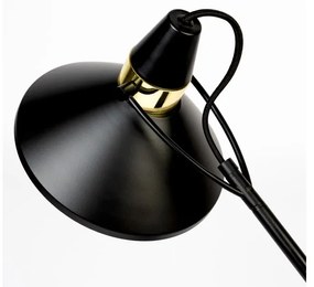 Čierna stolová lampa s kovovým tienidlom (výška 70 cm) Jona – White Label