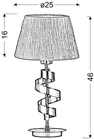 PROXIMA.store - Stolná lampa DENIS FARBA: strieborná