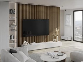Mexen Lam-F, akustické stenové lamely 275 × 30 cm, plstený podklad 8 mm, technická dyha, orech prírodný, S105-275307-3015-016