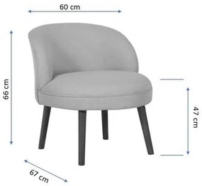 Detské kreslo KUNI krémové