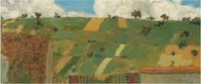 Obraz - Edouard Vuillard, Landscape of the Ile de France, reprodukcia (120x50 cm)