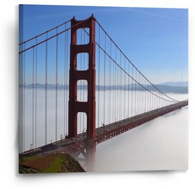 Sablio Obraz Golden Gate v hmle - 50x50 cm