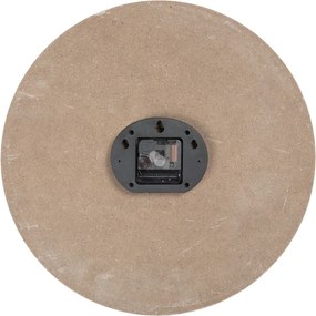 Biele drevené nástenné hodiny s patinou - Ø 40 * 4 cm