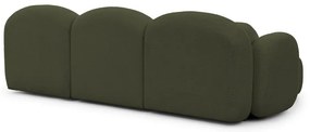 Zelená rohová pohovka z textílie buklé (ľavý roh/s leňoškou) Orbit – Ropez