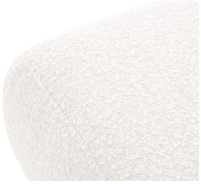 Biely taburet z textílie bouclé Molino – Micadoni Home