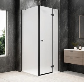 Polysan Polysan, GLOBE GUN METAL štvorcová sprchová zástena 800x800mm, matné sklo, pravé, GB1080-3215MRGM