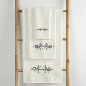 BAVLNENÝ UTERÁK KAMELIA SADA 1KS 30X50 CM, 1KS 50X90 CM, 1KS 70X140 CM KRÉMOVÁ