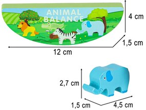 KIK Drevená balančná hra Safari – Montessori puzzle so zvieratkami
