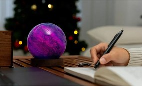 Tmavo prírodná svetelná dekorácia na USB ø 12 cm Galaxy Breeze – Gingko