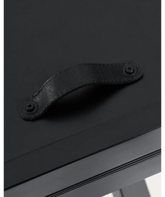 Čierny okrúhly rozkladací jedálenský stôl so sklenenou doskou ø 160 cm Vashti – Kave Home