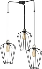 Čierne kovové závesné svietidlo Opviq lights Drosula
