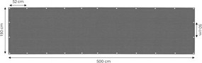 Balkónová clona HDPE s okami – ochranná zástena na balkón a plot Šírka: 100 cm | Dĺžka: 700 cm