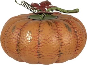 Oranžová kovová dekorácia tekvice Pumpkin - Ø 31*20 cm