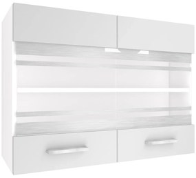 Kuchynská skrinka Belini horná 80 cm biely mat  TOR SGW80/2/WT/WT/0/E