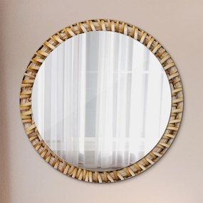 Okrúhle dekoračné zrkadlo s motívom Prírodný cop fi 100 cm