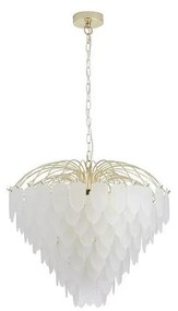 Searchlight 48970-10SB - Luster na reťazi FEATHER 10xE14/60W/230V