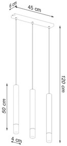 Sollux SL.0959 - Luster na lanku VIZIER 3xG9/40W/230V biela