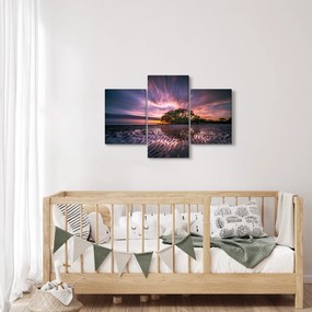 Obraz pláže pri západe slnka (90x60 cm)
