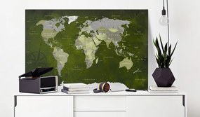 Artgeist Obraz na korku - Malachite World [Cork Map] Veľkosť: 90x60