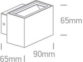 Moderné svietidlo ONE LIGHT ext. nástenné svietidlo 67374/W/W