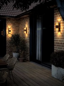 Nordlux Metalické hnedé fasádne svietidlo Aludra Double Seaside pre žiarovku 2x E27 2418121261