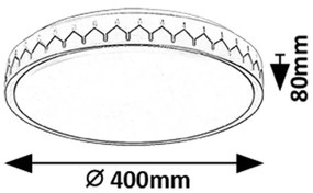 Rabalux 71303 - LED Stm. stropné svietidlo MALIN LED/24W/230V 3000-6500K + DO