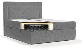 Sivá boxspring posteľ s úložným priestorom 180x200 cm Imagine – Maison de Rêve