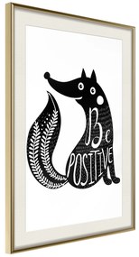 Artgeist Plagát - Be Positive [Poster] Veľkosť: 40x60, Verzia: Zlatý rám s passe-partout