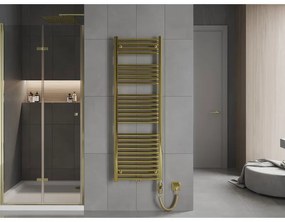 Mexen Hades, elektrické vykurovacie teleso 1500 x 500 mm, 600 W, zlatá lesklá, W104-1500-500-2600-50