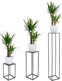 STOJAN NA KVETINÁČ SIMPLE 70X24X24 CM ČIERNA