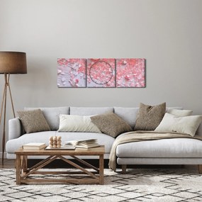 Obraz - Prímorská atmosféra v ružových odtieňoch (s hodinami) (90x30 cm)