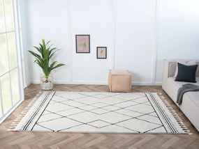 My Flair, Kusový koberec Moroccan Desert weiß/schwarz, 190x240, čiernobiela, obývacia izba