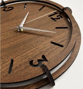 Hodiny z orechového dreva pre moderný interiér| SENTOP HDF0601-ORECH-WENGE