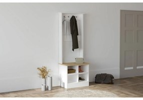 Vešiak s botníkom Mare White and Sapphire Oak