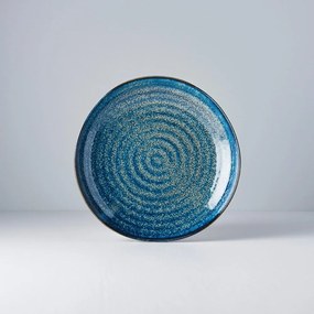 Modrý keramický tanier Mij Indigo, ø 23 cm