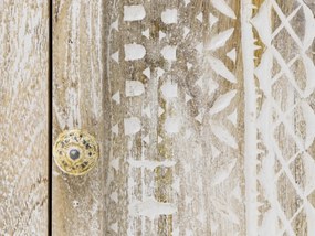 furniture-nabytek.cz - Masivní koupelnová spodní skříňka Bitna z mangového dřeva, lakovaná, přírodní barva