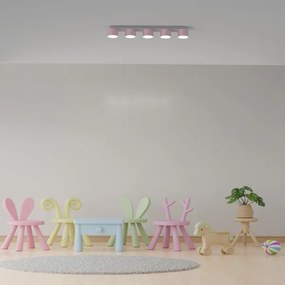 Stropné svietidlo DIXIE 5xGX53/11W/230V ružová