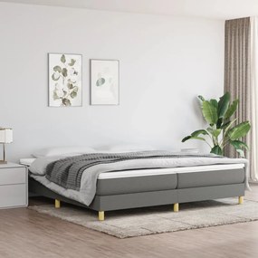 Boxspring posteľ s matracom tmavosivá 200x200 cm látka 3144200