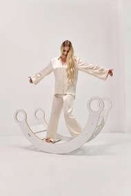 Montessori drevená hojdačka maxi biela