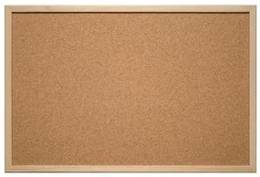 Korková tabula Eurosupplies 60 x 40 cm, hnedá