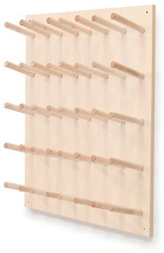 Nástenný stojan na topánky PERO, 20 párov topánok, 880x195x1025 mm, breza