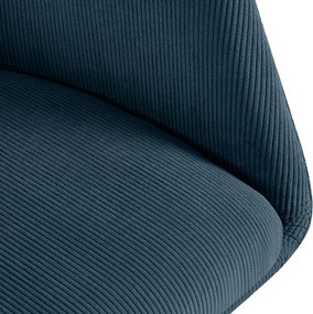 Jedálenská stolička Olema látka cord - modrá