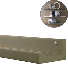 Nástenná polica na obrazy FOTOPLANK 120 cm, olivová